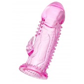 Розовая насадка на пенис с шипиками и коготком - 13,5 см. - A-toys - в Новокуйбышевске купить с доставкой