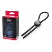 Тёмно-серое эрекционное кольцо с зажимом Again and Again Adjustable Cock Ring - Fifty Shades of Grey - в Новокуйбышевске купить с доставкой