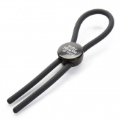 Тёмно-серое эрекционное кольцо с зажимом Again and Again Adjustable Cock Ring - Fifty Shades of Grey - в Новокуйбышевске купить с доставкой