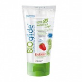 Гель-смазка на водной основе с ароматом клубники BioGlide - 80 мл. - Joy Division - купить с доставкой в Новокуйбышевске