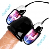 Черная стимулирующая насадка для головки полового члена Multi Speed Vibrating Penis Head Teaser - XR Brands - в Новокуйбышевске купить с доставкой