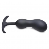 Черный массажер простаты с утяжелителями Premium Silicone Weighted Prostate Plug Large - 18,8 см. - XR Brands - в Новокуйбышевске купить с доставкой