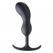 Черный массажер простаты с утяжелителями Premium Silicone Weighted Prostate Plug Large - 18,8 см. - XR Brands - в Новокуйбышевске купить с доставкой