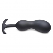 Черный массажер простаты с утяжелителями Premium Silicone Weighted Prostate Plug XL - 20,8 см. - XR Brands - в Новокуйбышевске купить с доставкой