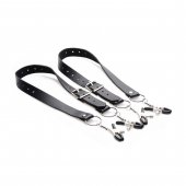 Ремни с зажимами для половых губ Spread Labia Spreader Straps with Clamps - XR Brands - купить с доставкой в Новокуйбышевске