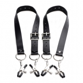 Ремни с зажимами для половых губ Spread Labia Spreader Straps with Clamps - XR Brands - купить с доставкой в Новокуйбышевске