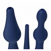 Набор из 3 универсальных насадок для анального душа Universal 3 Piece Silicone Enema Attachment Set - XR Brands - купить с доставкой в Новокуйбышевске