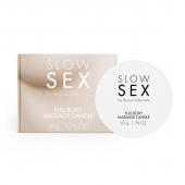Массажная свеча для всего тела Slow Sex - 50 гр. - Bijoux Indiscrets - купить с доставкой в Новокуйбышевске