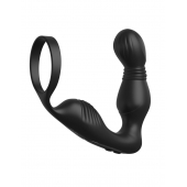 Черный вибростимулятор простаты с эрекционным кольцом Ass-Gasm Pro P-Spot Milker - Pipedream - в Новокуйбышевске купить с доставкой