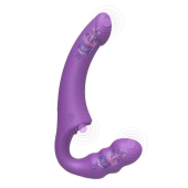 Фиолетовый безремневой страпон Straples Strap-On Dildo - Erokay - купить с доставкой в Новокуйбышевске