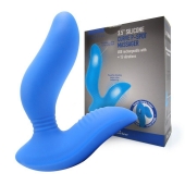 Синий вибромассажер простаты 3,5’’ Curve P-spot Massager - 12 см. - Erokay - в Новокуйбышевске купить с доставкой