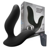 Черный вибромассажер простаты 3,5’’ Remote Control Curve P-spot Massager - 12 см. - Erokay - в Новокуйбышевске купить с доставкой