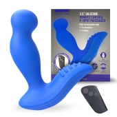 Синий вибромассажер простаты 3,5’’ Remote Control P-spot Massager - 12,5 см. - Erokay - в Новокуйбышевске купить с доставкой