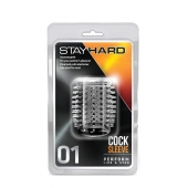 Прозрачная насадка с шипами STAY HARD COCK SLEEVE 01 CLEAR - Blush Novelties - в Новокуйбышевске купить с доставкой