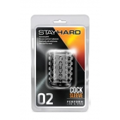 Прозрачная насадка на пенис с шишечками STAY HARD COCK SLEEVE 02 CLEAR - Blush Novelties - в Новокуйбышевске купить с доставкой