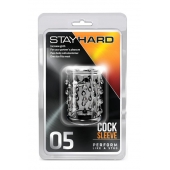 Прозрачная насадка с капельками STAY HARD COCK SLEEVE 05 CLEAR - Blush Novelties - в Новокуйбышевске купить с доставкой
