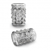 Прозрачная насадка с капельками STAY HARD COCK SLEEVE 05 CLEAR - Blush Novelties - в Новокуйбышевске купить с доставкой