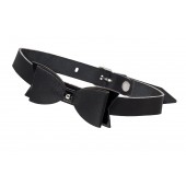 Черный кожаный чокер с бабочкой - Pecado - купить с доставкой в Новокуйбышевске