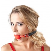 Силиконовый кляп-шар на чёрных ремешках Red Gag silicone - Orion - купить с доставкой в Новокуйбышевске