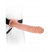 Фаллопротез телесного цвета Hollow Strap-On - 29 см. - Pipedream - купить с доставкой в Новокуйбышевске