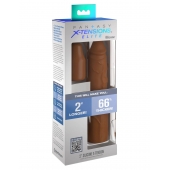 Коричневая насадка на член 2  Silicone X-tension - 20,3 см. - Pipedream - в Новокуйбышевске купить с доставкой