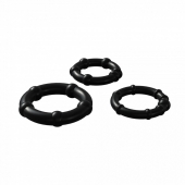 Набор из 3 черных эрекционных колец Babooom Ring Set - Adrien Lastic - в Новокуйбышевске купить с доставкой