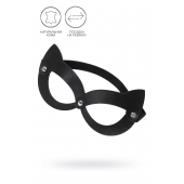 Черная открытая маска с ушками кошки - Pecado - купить с доставкой в Новокуйбышевске