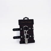 Черно-красные кожаные оковы - Crazy Handmade - купить с доставкой в Новокуйбышевске