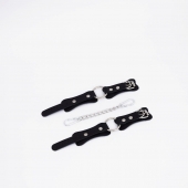 Черные кожаные наручники с кольцом - Crazy Handmade - купить с доставкой в Новокуйбышевске