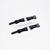 Черные кожаные наручники с кольцом - Crazy Handmade - купить с доставкой в Новокуйбышевске