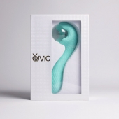 Бирюзовый вибромассажёр с деликатными токами - Youvic - купить с доставкой в Новокуйбышевске