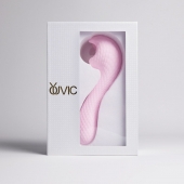 Розовый вибромассажёр с деликатными токами - Youvic - купить с доставкой в Новокуйбышевске