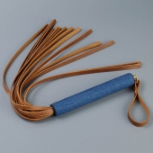 Плеть с джинсовой ручкой «Дикий Запад» - 60 см. - Sitabella - купить с доставкой в Новокуйбышевске