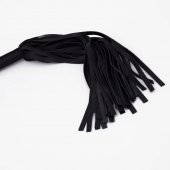 Черный кожаный флоггер - 45 см. - Crazy Handmade - купить с доставкой в Новокуйбышевске