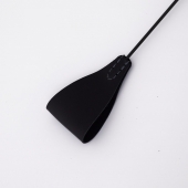 Стек с широким черным кожаным наконечником и металлической ручкой - 67 см. - Crazy Handmade - купить с доставкой в Новокуйбышевске