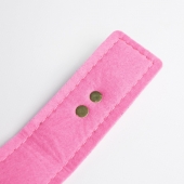 Черно-розовый ошейник с золотистой фурнитурой - Crazy Handmade - купить с доставкой в Новокуйбышевске