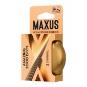 Точечные презервативы MAXUS 2000 Amazing Dots с железным кейсом - 3 шт. - Maxus - купить с доставкой в Новокуйбышевске