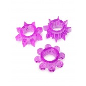 Набор из 3 лиловых эрекционных колец различной формы - Erowoman-Eroman - в Новокуйбышевске купить с доставкой