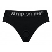 Черные трусики для насадок Heroine Lingerie Harness - size XL - Strap-on-me - купить с доставкой в Новокуйбышевске