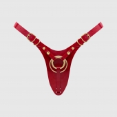 Красный пояс для фиксации насадок Strap-On-Me Leatherette Harness Fabulous - Strap-on-me - купить с доставкой в Новокуйбышевске