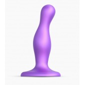 Фиолетовая насадка Strap-On-Me Dildo Plug Curvy size S - Strap-on-me - купить с доставкой в Новокуйбышевске