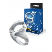 Прозрачное двойное эрекционное кольцо - Sex Expert - в Новокуйбышевске купить с доставкой