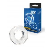 Прозрачное эрекционное кольцо в форме гайки - Sex Expert - в Новокуйбышевске купить с доставкой