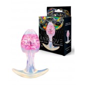 Розоватая анальная пробка - 8,2 см. - AnaLove