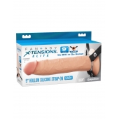 Телесный пустотелый фаллопротез 9’’ Hollow Silicone Strap-On - 24,1 см. - Pipedream - купить с доставкой в Новокуйбышевске