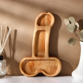 Деревянное блюдо для подачи в форме члена (25 х 16,5 х 1,7 см) - Сима-Ленд - купить с доставкой в Новокуйбышевске