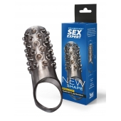 Дымчатая насадка на пенис с выпуклостями - 12 см. - Sex Expert - в Новокуйбышевске купить с доставкой