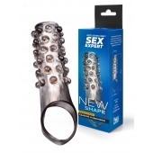 Дымчатая насадка на пенис с выпуклостями - 11 см. - Sex Expert - в Новокуйбышевске купить с доставкой