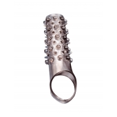 Дымчатая насадка на пенис с шипами и выпуклостями - 12 см. - Sex Expert - в Новокуйбышевске купить с доставкой