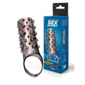 Дымчатая насадка на пенис с шипами и выпуклостями - 12,5 см. - Sex Expert - в Новокуйбышевске купить с доставкой